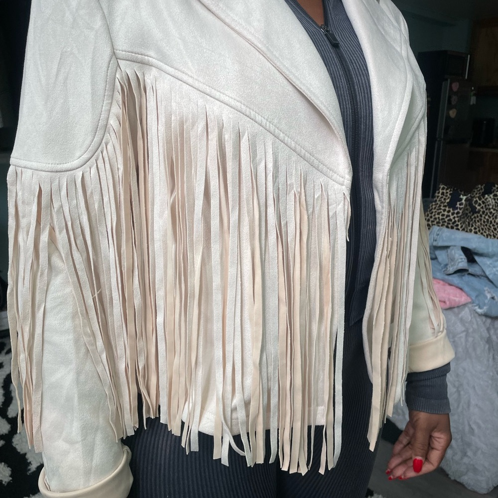 Fringed Cream Jacket